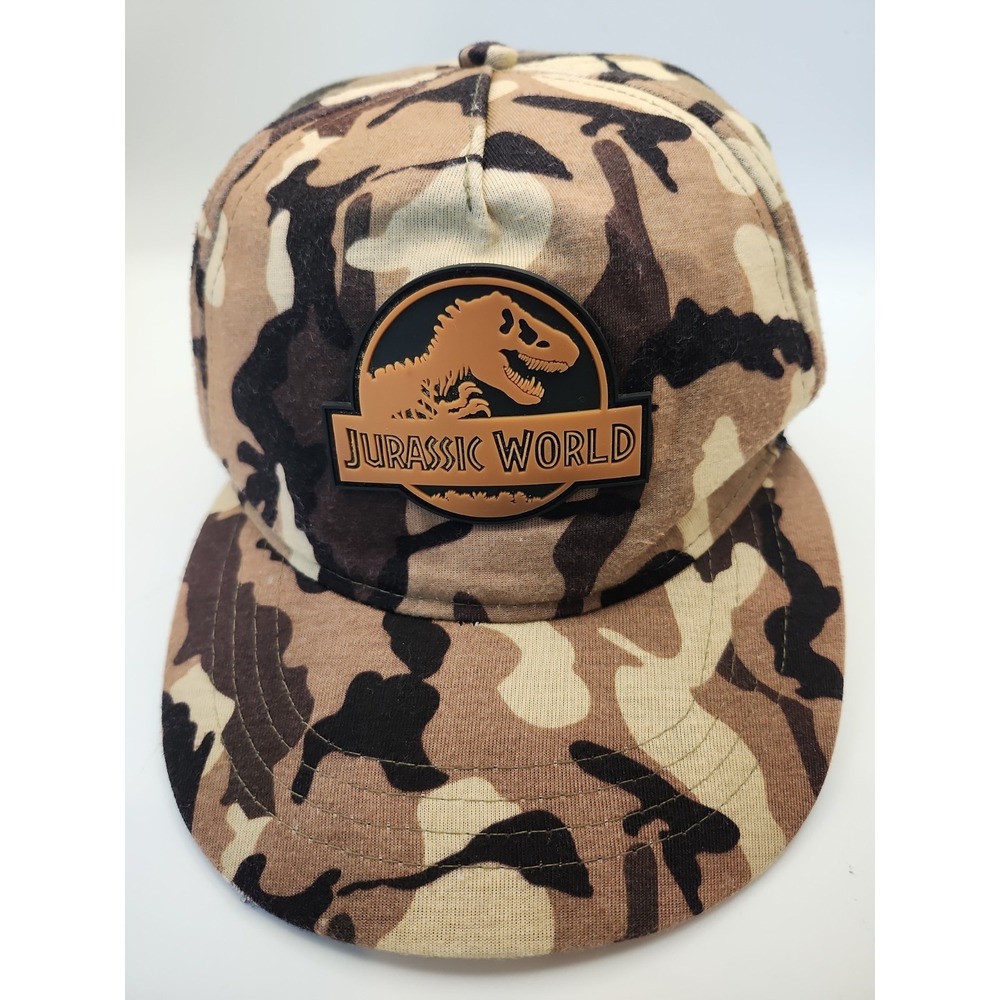 Jurassic World Hat Universal Studios Camo One Size Snap Back Cap Dinosaur Youth‎